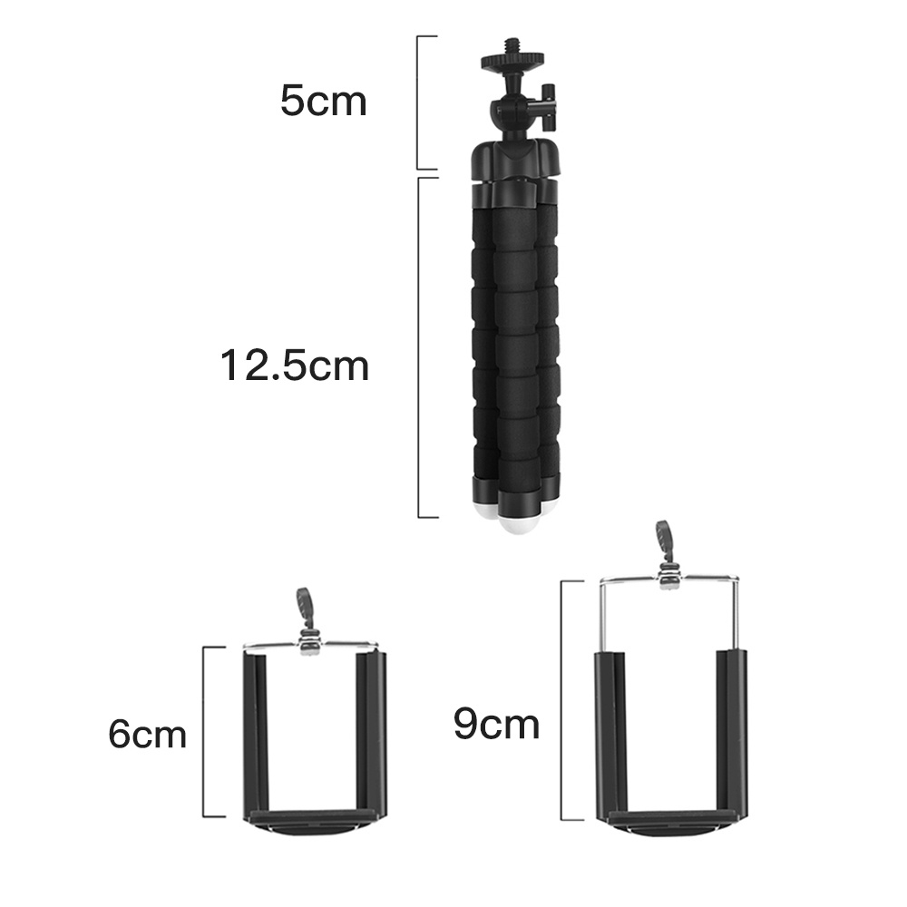 Giá Đỡ Ba Chân Mini Bằng Bọt Biển Cho iPhone 13 Pro max Samsung Xiaomi Gopro 10 DJI Action 2