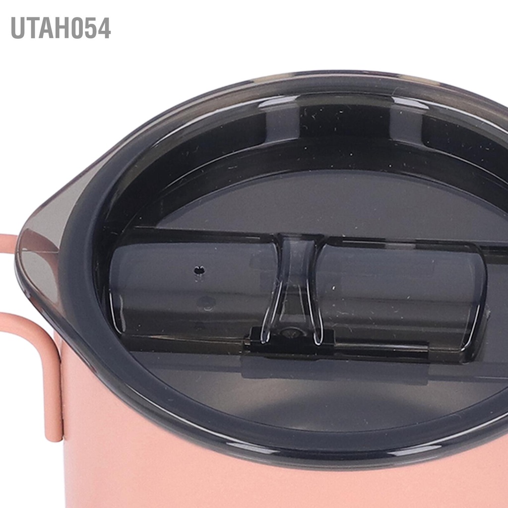 Utah054 Cà phê Du lịch Cốc 350ml Thép không gỉ Bền  Chống mài mòn Nắp silicone Hai lớp Bảo quản Nhiệt cà