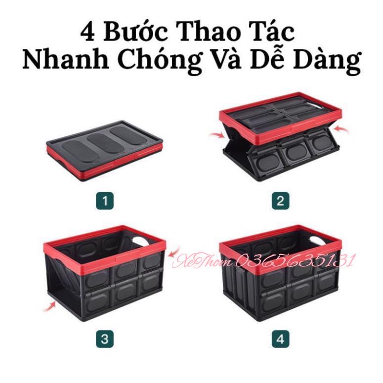 Thùng Đựng Đồ Ô Tô Gấp Gọn, Thùng Đi Câu Cá Kèm Túi Lót Chống Thấm –Thùng Gấp Gọn Đa Năng Gia Đình