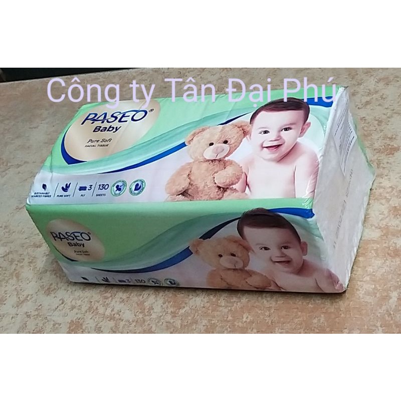Khăn giấy rút Paseo Baby 130 tờ