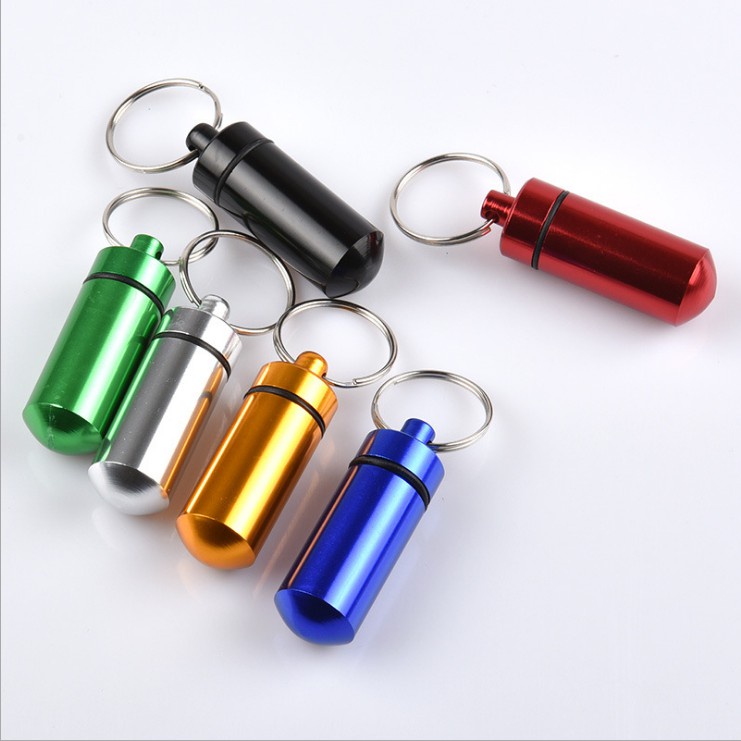 Móc treo chìa khóa đựng thuốc viên tiện lợi khi đi phượt, du lịch, dã ngoại, chống thấm nước