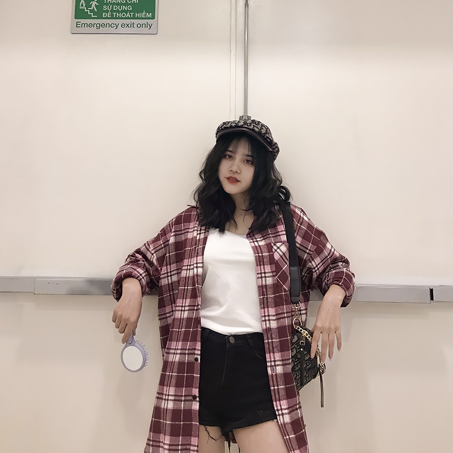 [Hàng cao cấp] Áo Sơ Mi Caro Unisex Chất liệu Dày Dặn, May Kỹ Chi Tiết, Fom Áo Chuẩn Hàn Quốc, Nam Nữ Đều Mặc Được