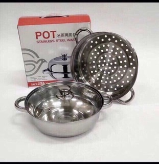 Nồi hấp inox 2 tầng