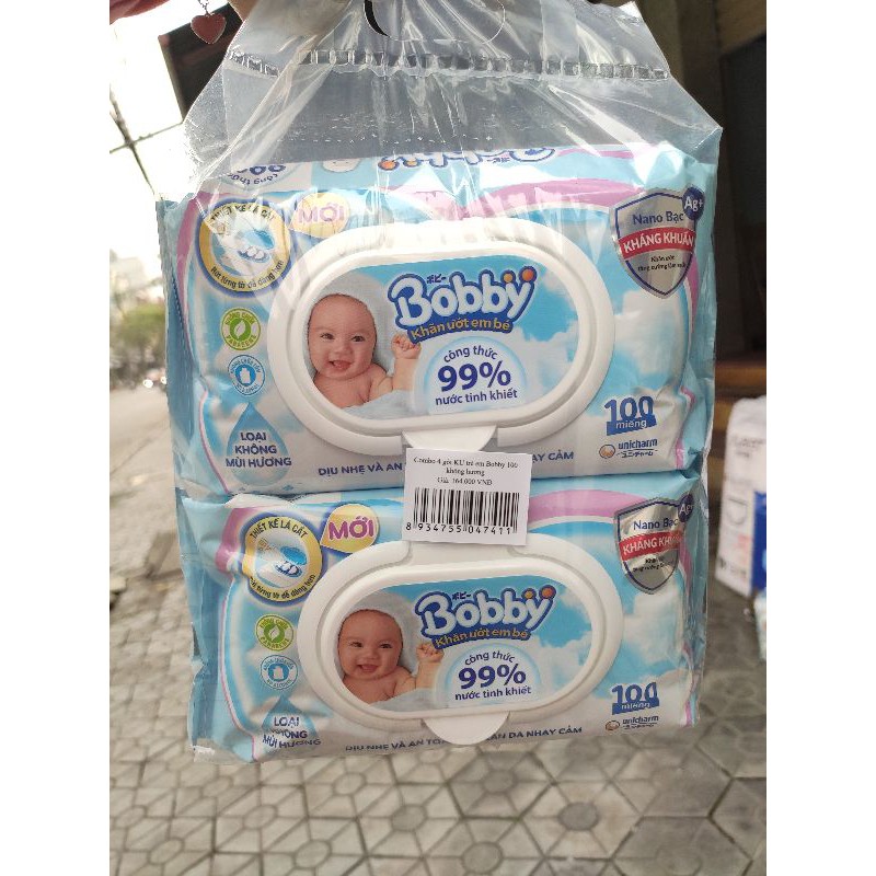 khăn ướt Bobby 100t