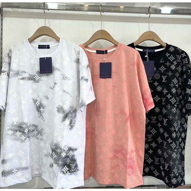 [RẺ VÔ ĐỊCH] Áo phông unisex Loang Luôn Vui Tươi full màu Xanh- Đen- Hồng-Xám- Trắng form rộng tay lỡ dành cho nam nữ