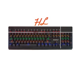 Bàn Phím Cơ Chuyên Game Bosston MK918 Chống Nước, 10 Kiểu Đèn Led - BH 1 Năm - Hưng Long PC