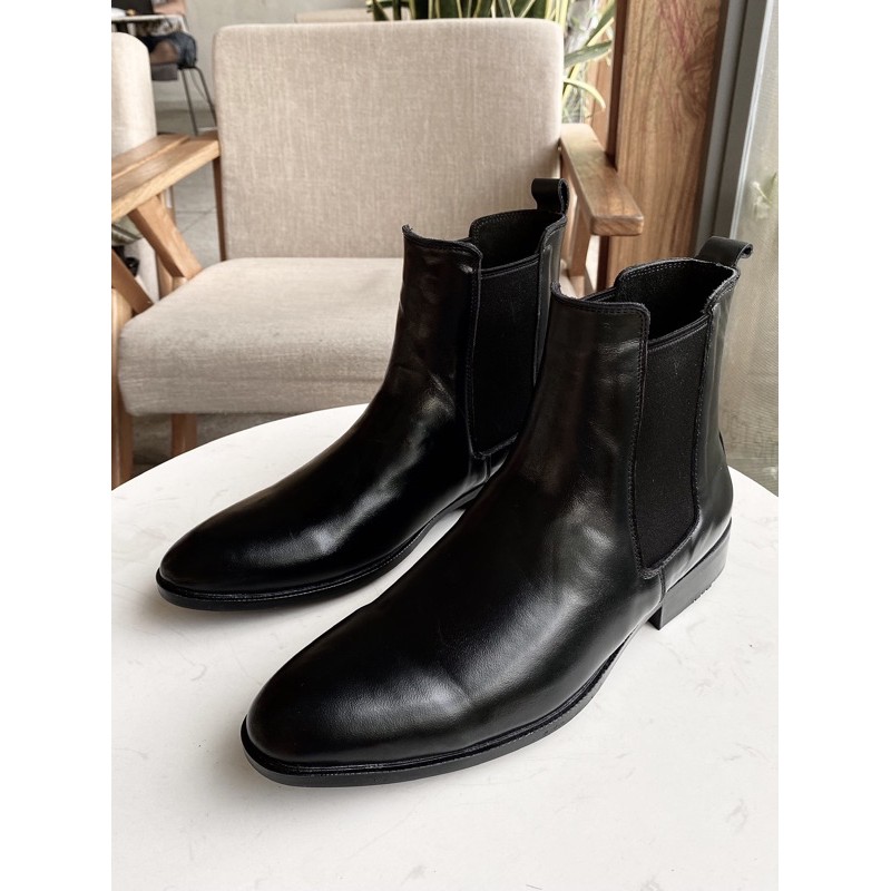 [Mã LT50 giảm 50k đơn 250k] Giày da bò thật nam Chelsea Boot TEFOSS HT650 ver1 bản thun thẳng size 37-45