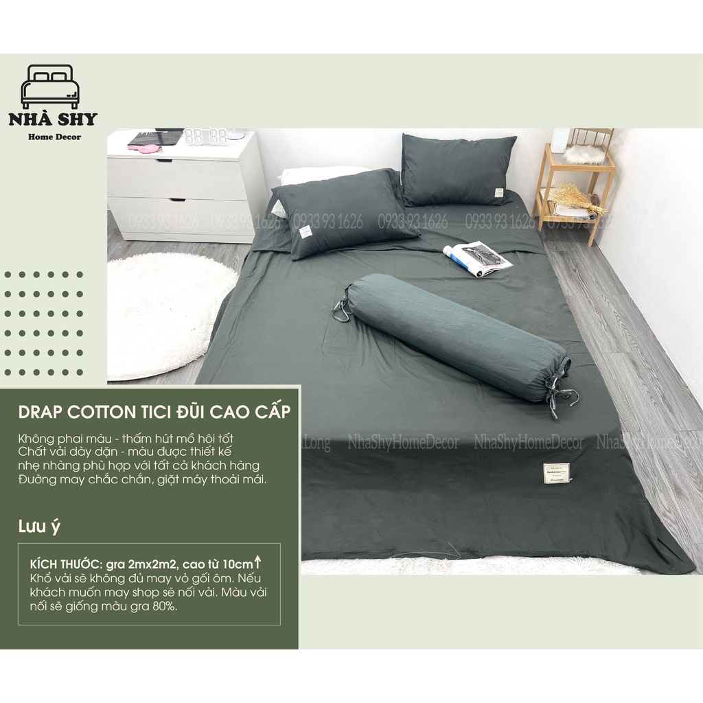 BỘ COTTON TICI ĐŨI CAO CẤP - HÀNG DÀY - NHIỀU MÀU - KHÁCH NHỚ IBOX KÍCH THƯỚC NỆM