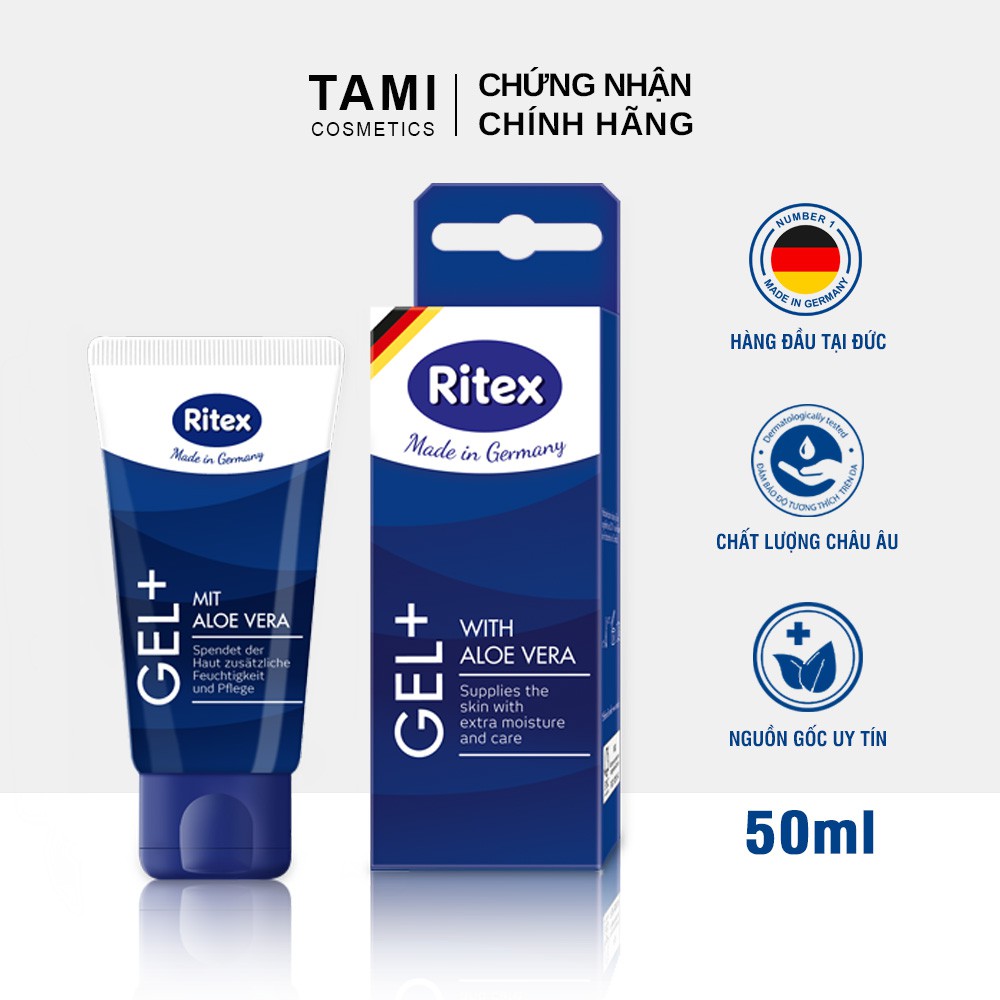 Gel bôi trơn RITEX GEL LÔ HỘI - GEL+ ẩm mượt tăng khoái cảm hàng đầu tại Đức CÓ CHE TÊN ) RI-GEL+