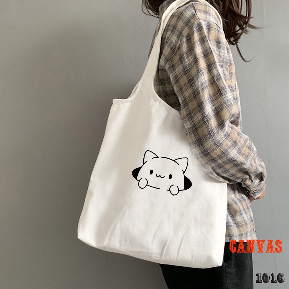 Túi Tote Trắng Vải Canvas Cao Cấp 1016 479 Chuột Hamster Dễ Thương Cực Đẹp