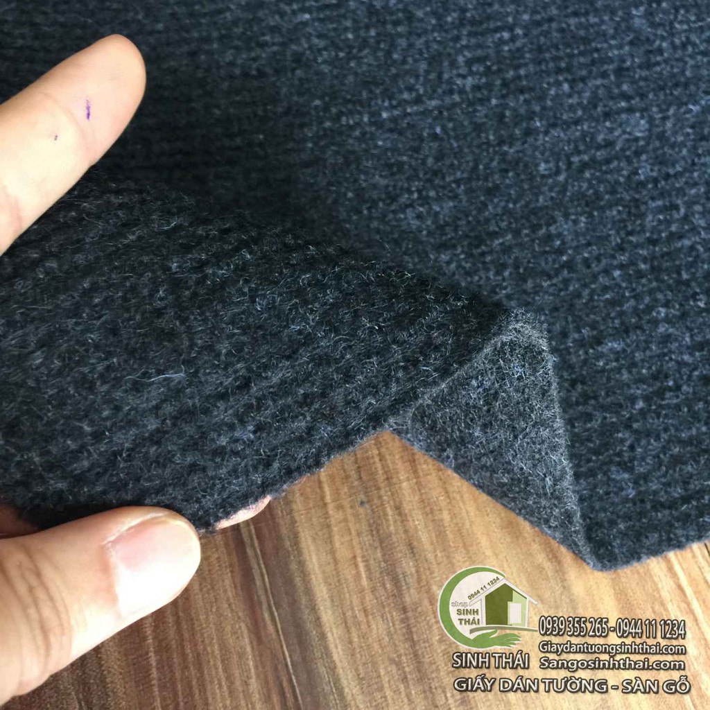 Thảm nỉ trải sàn màu đen - 1m²