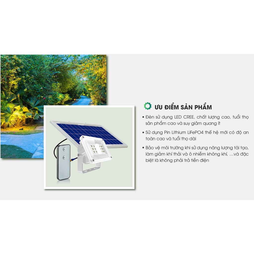 Đèn chiếu pha năng lượng mặt trời CP01.SL/10W Rạng Đông