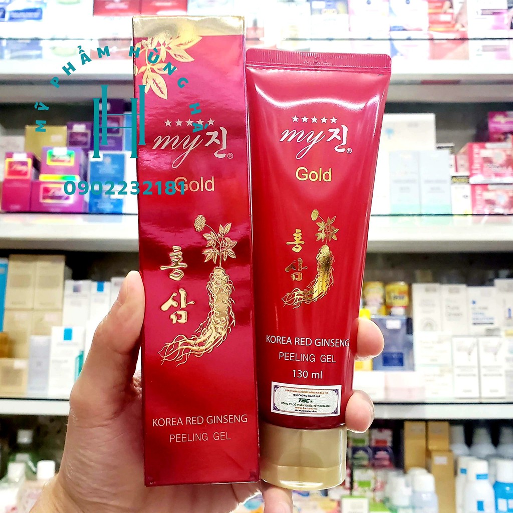 Gel tẩy tế bào chết Dabo, tẩy tế bào hồng sâm cao cấp Dabo My Gold Korea Red Ginseng Peeling Gel 130ml