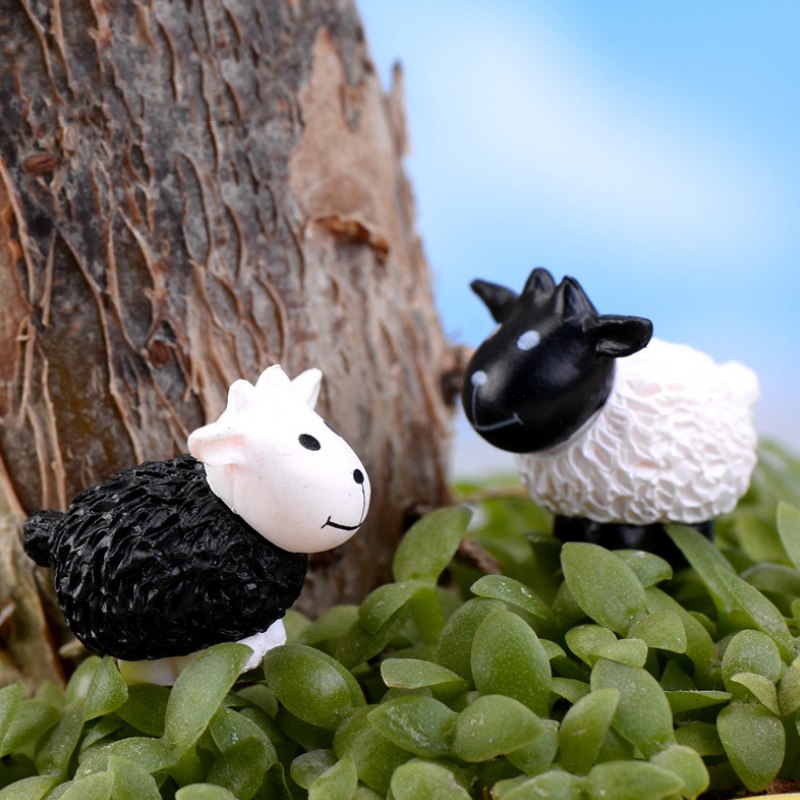 Bộ 4 mô hình chú dê hoạt hình trang trí tiểu cảnh xinh xắn
