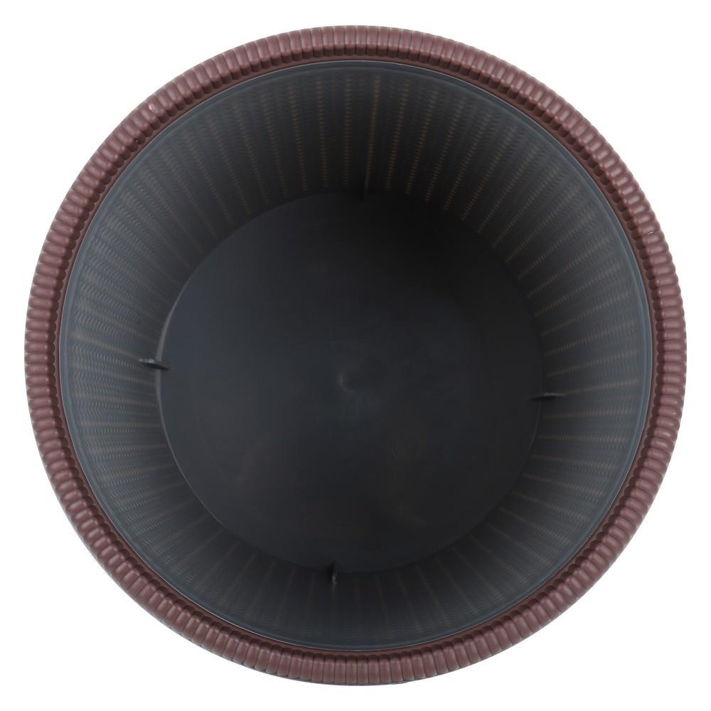 HomeBase ACCO Rổ đựng rác bằng nhựa hình tròn MARTHA 10L W25.5xD25.5xH29 Cm màu xám