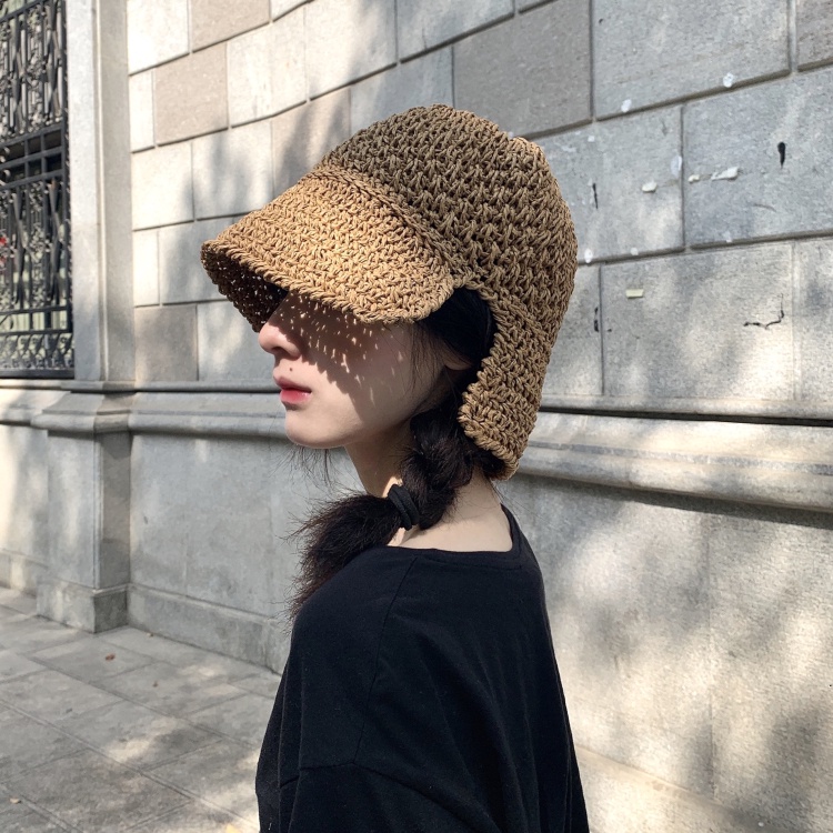 Nón Vành Đan Cói Thủ Công Dễ Phối Đồ Thời Trang Hè Phong Cách Hàn Quốc Cho Nữ