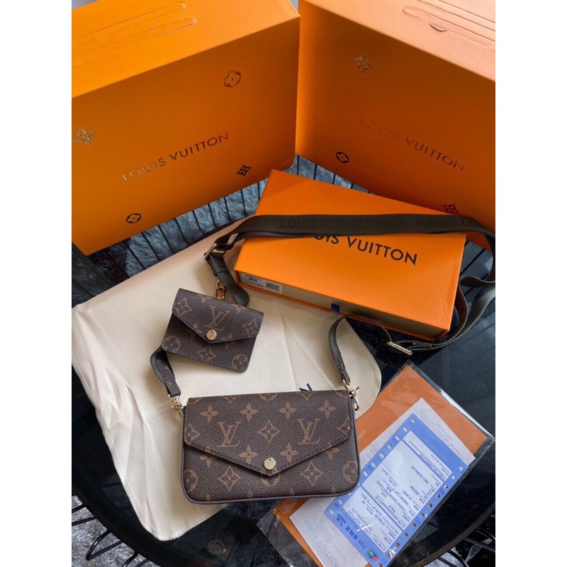 Túi đeo nữ set 2 túi ví đeo chéo quảng châu chất đẹp fullbox | BigBuy360 - bigbuy360.vn