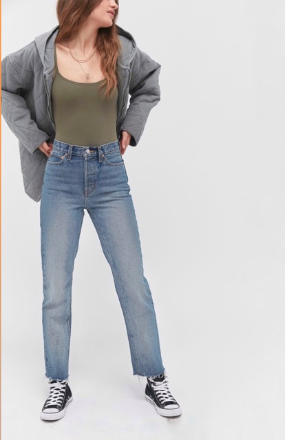 Quần slim straight cạp cao B.D.G urban outfitters chuẩn