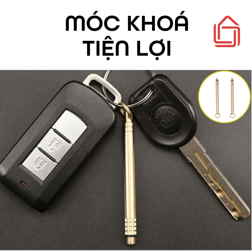 Tăm titan đa năng dạng móc treo chìa khóa tiện lợi, Tăm thép xỉa răng nhỏ gọn bỏ túi