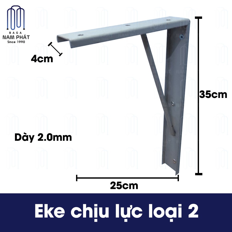 Giá Đỡ chịu lực chữ L, eke, giá để kệ Nam Phát 20cm 30cm dày 2 li