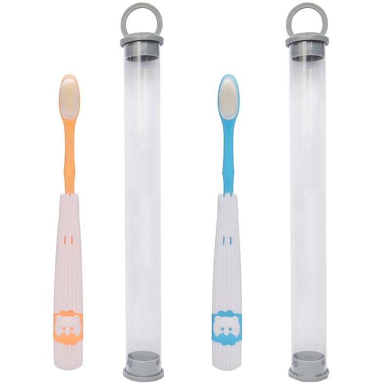 Silicone Toothbrush Soft-bristled Children Toothbrush Cartoon Kids Oral Care Baby Toy