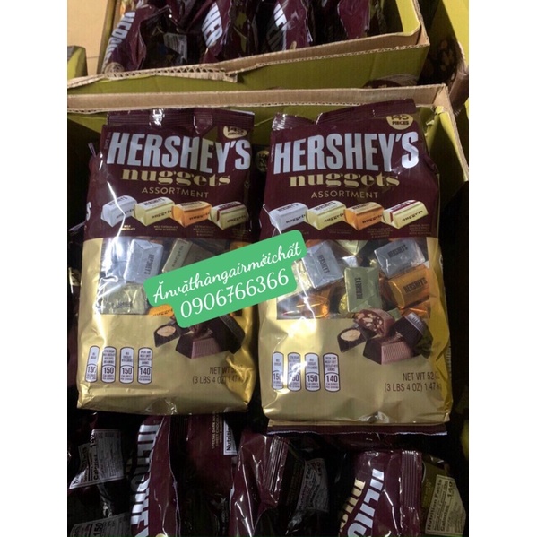 Socola Hershey's Nuggets Mỹ Gói 145 Viên