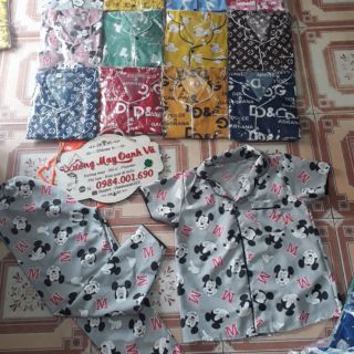 Sỉ 10b pizama katw thái 2. Full viền. Tay cộc quần dài