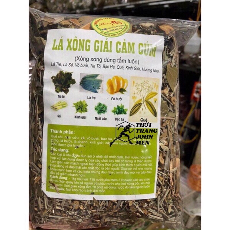 LÁ XÔNG HƠI GIẢI CẢM CÚM (1KG) LÁ CÂY