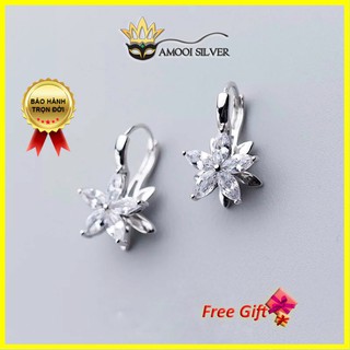Hoa tai bạc s925 ❣❣𝑭𝑹𝑬𝑬𝑺𝑯𝑰𝑷❣❣ bông tai hoa may mắn - bestseller - amooisilver