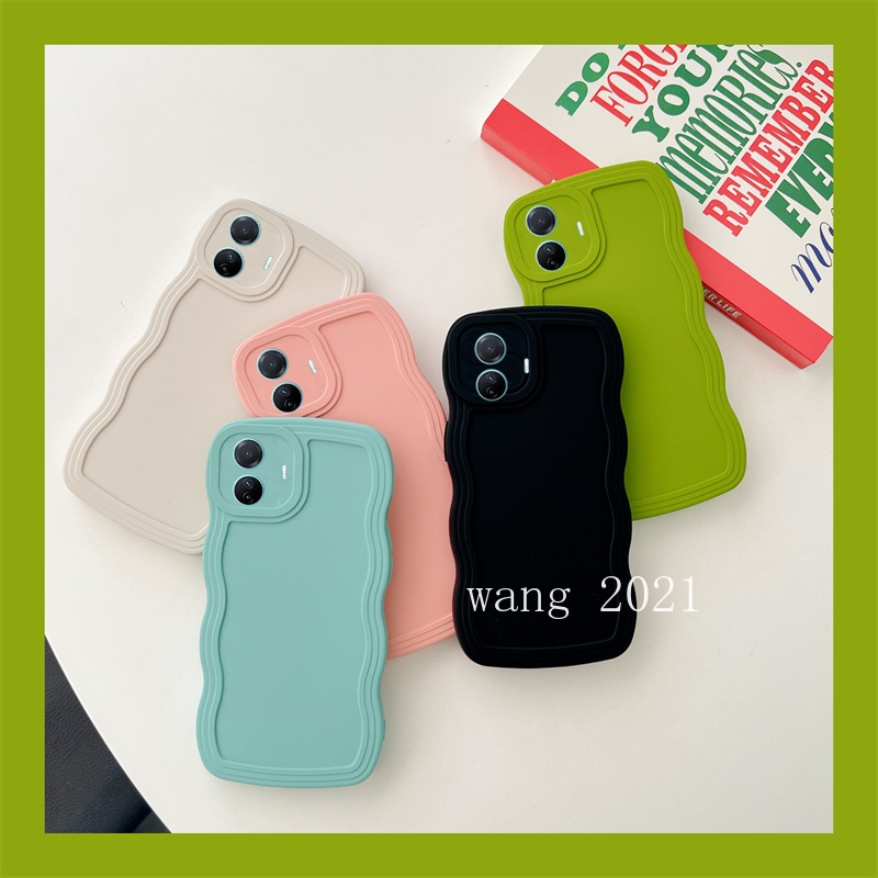 Ốp Điện Thoại Silicone Mềm Họa Tiết Gợn Sóng Đơn Giản Cho VIVO Y02s Y77 5G