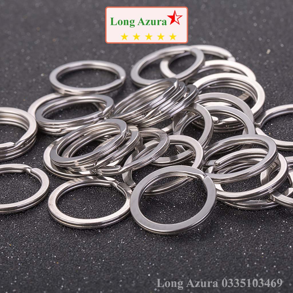 Khoen móc khóa, khoen tròn inox 304, không rỉ sắt, móc chìa khóa - Bịch 100 cái