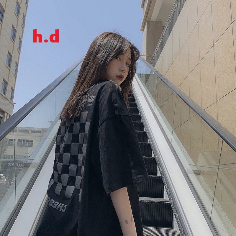 Áo Thun Tay Lỡ Bàn Cờ Vua CAMNHUNG Áo Thun Nam Nữ Unisex Hot Hit