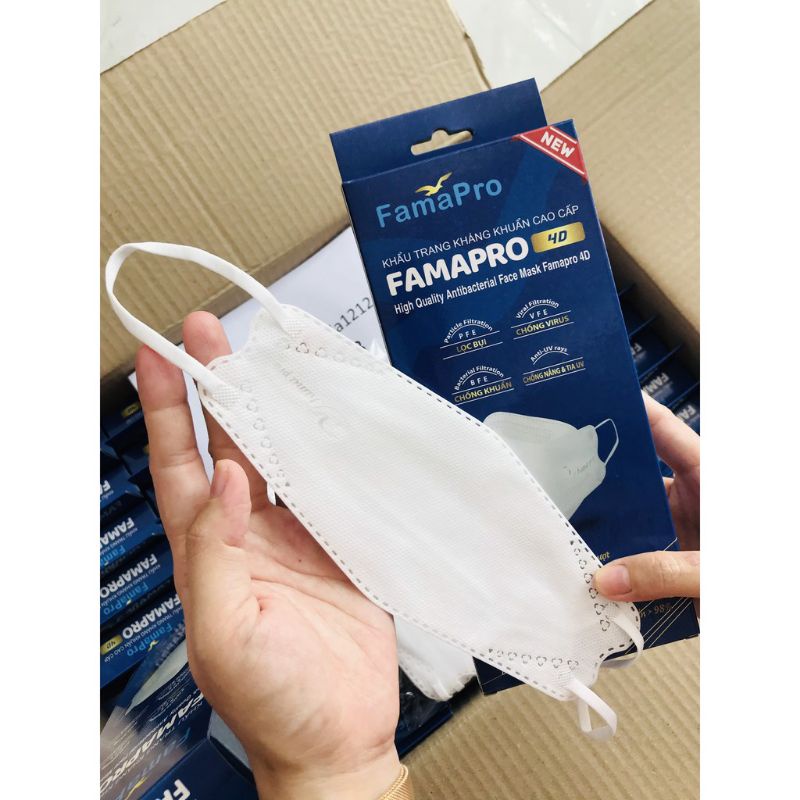 Khẩu trang y tế 4 lớp 4D 5D N95 N94 người lớn và trẻ em kháng khuẩn Famapro chính hãng