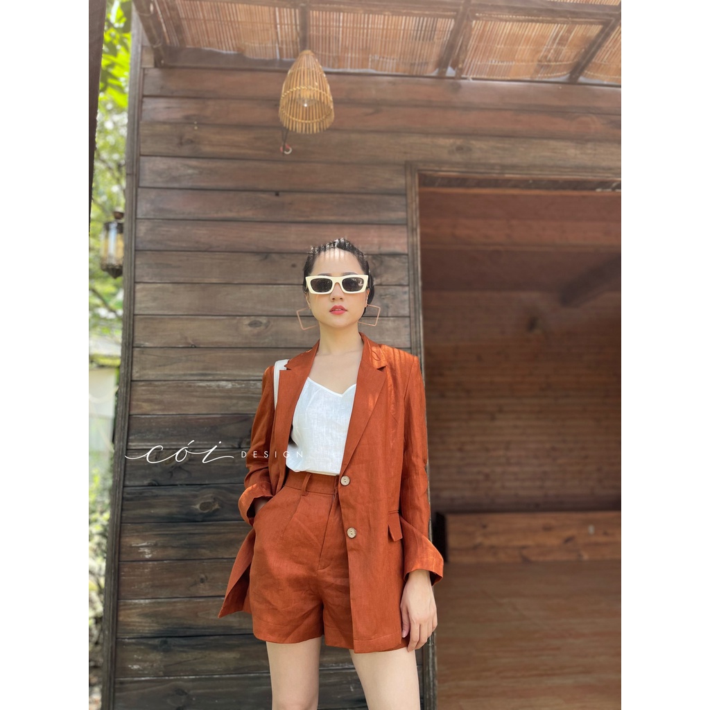 Quần short blazer linen prenium Cói Design