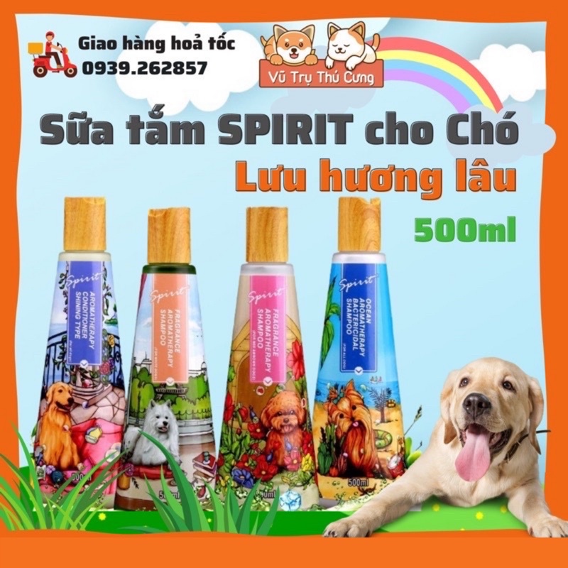 Sữa tắm nước hoa thơm lâu cho Chó mèo Spirit nắp gỗ 500ml