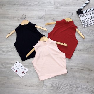 Áo Croptop Body Cổ Lọ Trắng Đen MS:Z05