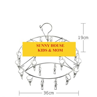 MÓC CHÙM INOX DÀY 4 LY - KHUNG TRÒN 20/24 KẸP