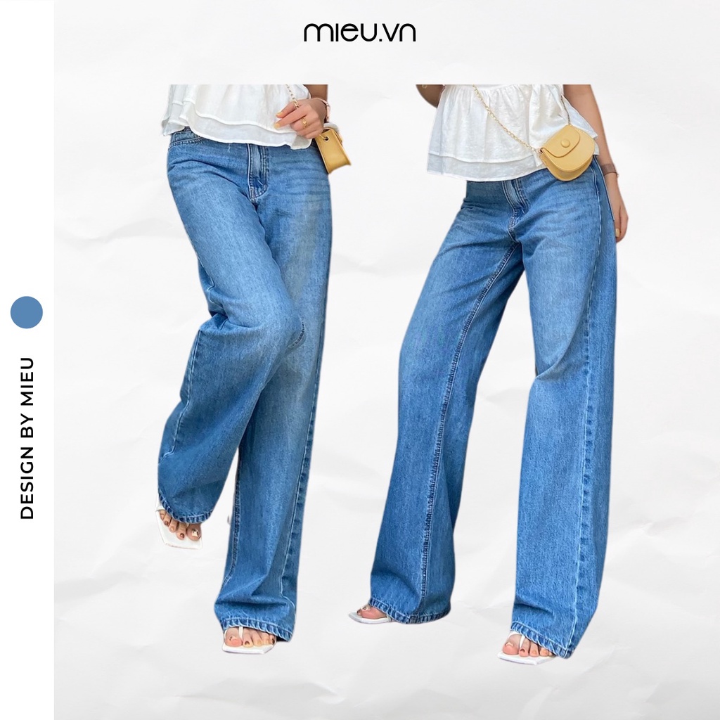 Quần suông ống rộng phom mom jeans MIEU -  - GN18