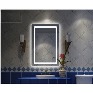 Gương đèn led phòng tắm SMHome GNT02 - Tích hợp đèn led và công tắc cảm ứng trên gương - Gương đứng 700mm X 500mm