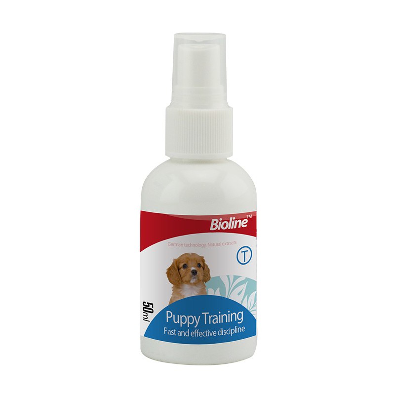 Dung dịch xịt hướng dẫn chó mèo đi vệ sinh đúng chỗ Bioline Puppy Training - 50ml