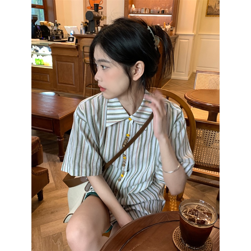 NRVP Áo sơ mi dáng rộng thời trang Hàn Quốc cá tính cho nữ