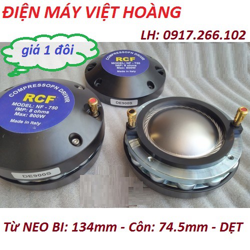 CẶP TREBLE NEO BI 750 RCF - TREBLE NEO 750 DE900S CÔN DẸT