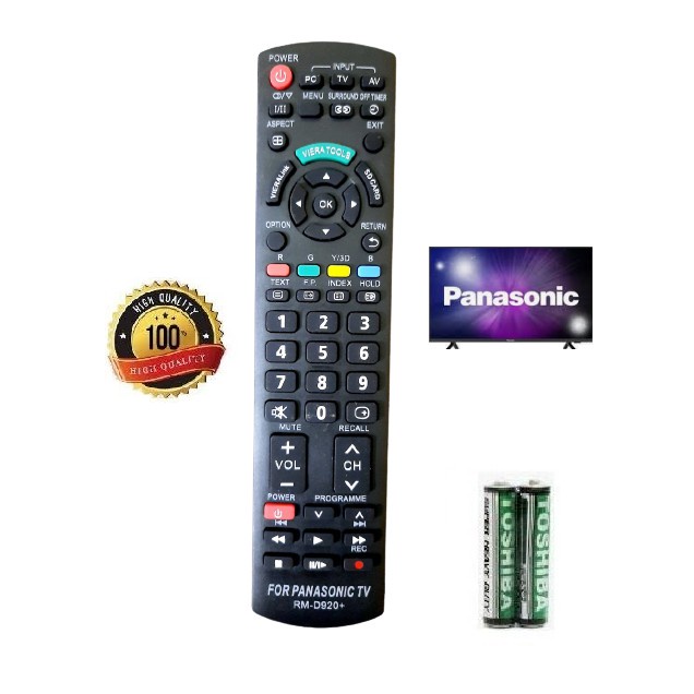 Điều Khiển TiVi Panasonic RM-D920 loại tốt thay thế khiển zin theo máy - tặng kèm pin chính hãng