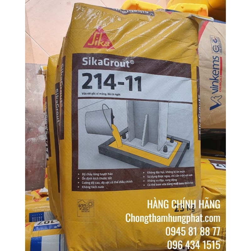 Vữa không co ngót - Sika Grout 214-11 - 25kg