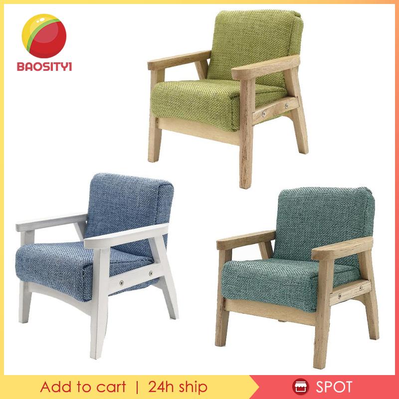 [Baosity 1] Ghế Sofa Màu Xanh Lá Cây Tỉ Lệ 1: 12 Trang Trí Nhà Búp Bê