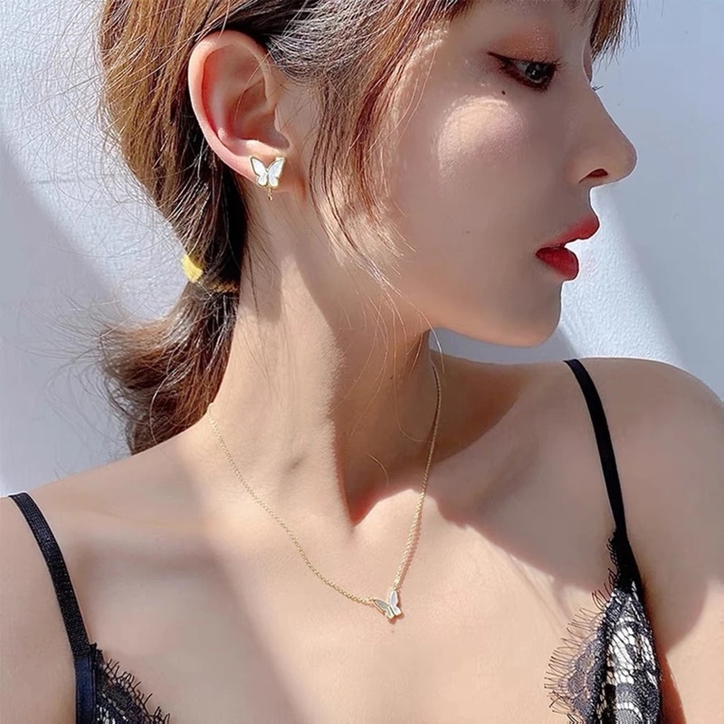 Mặt Vòng cổ Acrylic Hình Bướm Phong Cách Hàn Quốc Cổ Điển Thời Trang