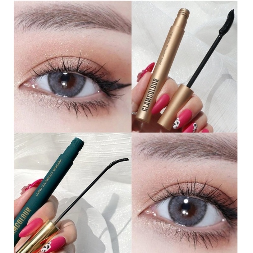 Mascara đầu mảnh chải mi trên và dưới cong dày tự nhiên GlamColour Lylya