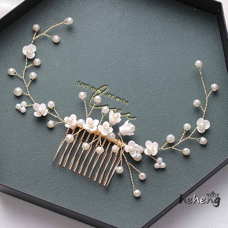 Lược Cài Tóc Hình Hoa Cho Cô Dâu Ngày Cưới