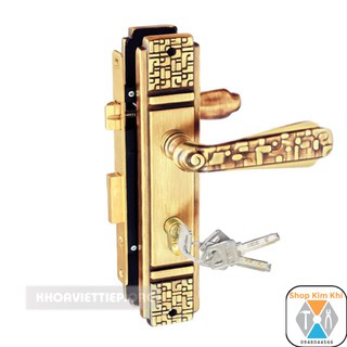 Khoá cửa tay gạt bằng đồng việt tiệp 04277