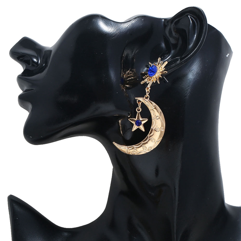 Hoa Tai Dáng Dài Hình Ngôi Sao Bất Đối Xứng Thời Trang